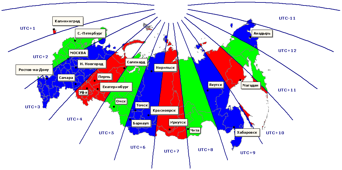 Карта со временем